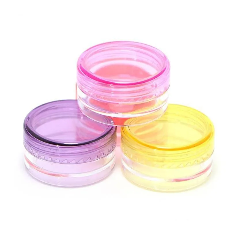 wholesale 5G 5ML Empty Clear Container Jar Pot With Black Lids for Powder Makeup Cream Lotion Lip Balm/Gloss Cosmetic Samples 1000pcs/lot