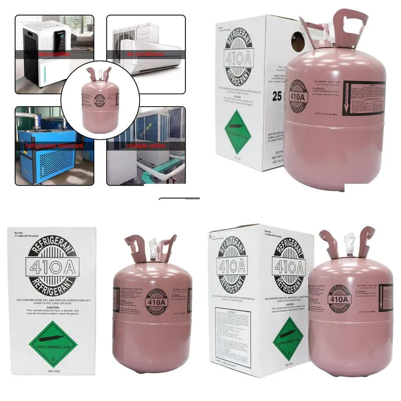 25lb r410a steel cylinder packaging us warehouse fast delivery