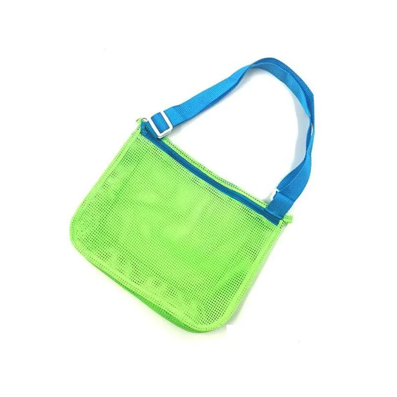 16 colors fashionable children beach bag storage mesh sand single shoulder bag sea shell kids toy sandboxes beach bags