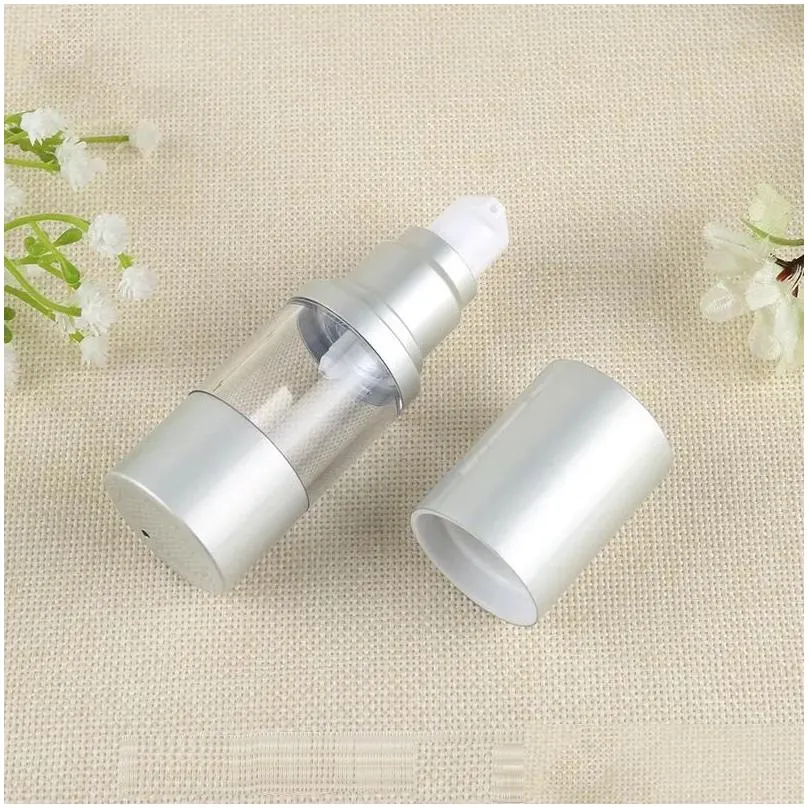 wholesale 15 30 50 ML Airless Pump Bottle Refillable Cosmetic Container Makeup Foundations and Serums Lightweight Leak Proof Shockproof