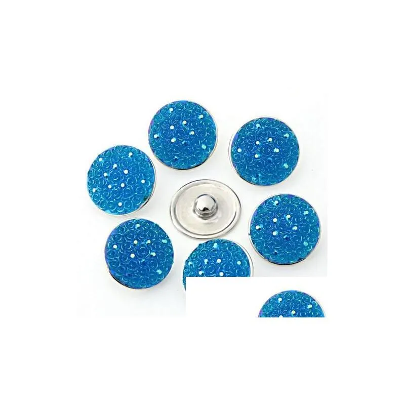 10pcs/lot high quality starry round resin ginger snaps round glass snaps bracelets fit 18mm snaps buttons jewelry kz25