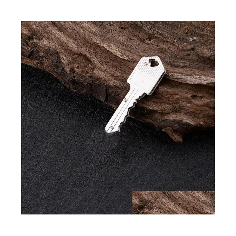 multifunctional folding knife keychain mini defense outdoor keychains key shape pocket fruit knifes tool key chain 10 colors