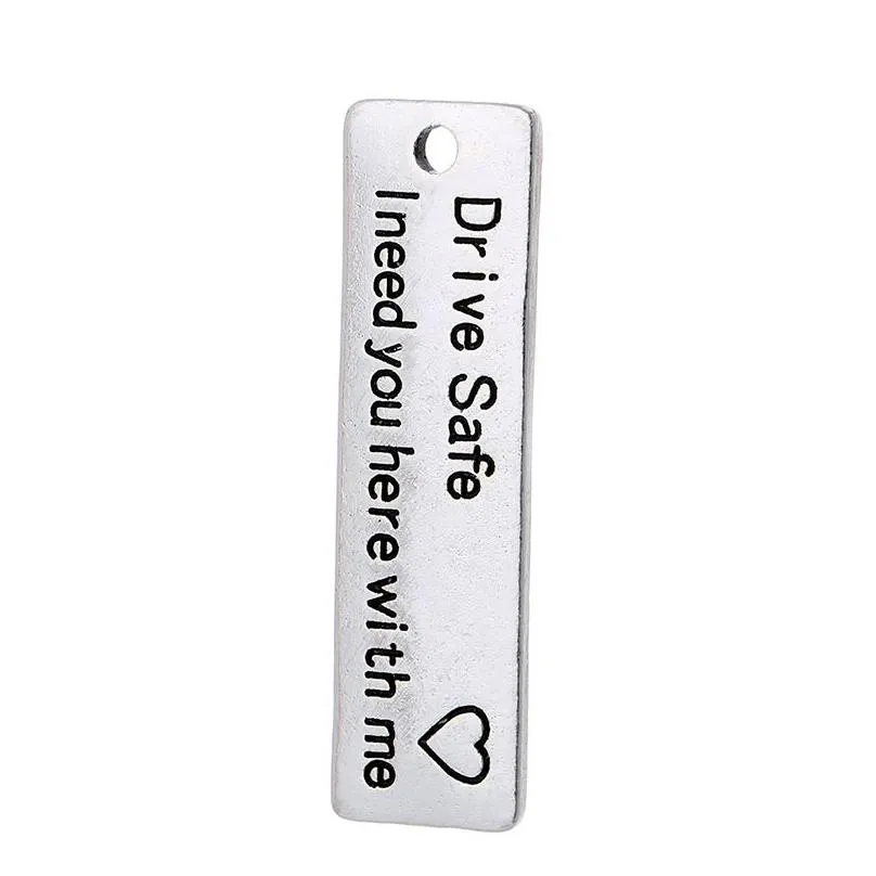 Fashion Drive Safe Key Chains Engraved I Need You Here With Me For Men Women Couples Boyfriend Girlfriend Jewelry Keyring Gifts