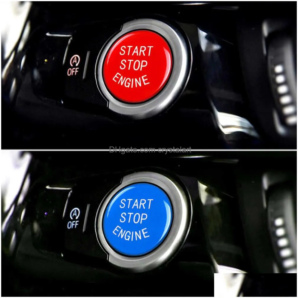 3pcs car engine start button replace cover stop switch accessories decor fit for bmw e87 e60 e83 e84 e89 for bmw e90 e91 e92 e93
