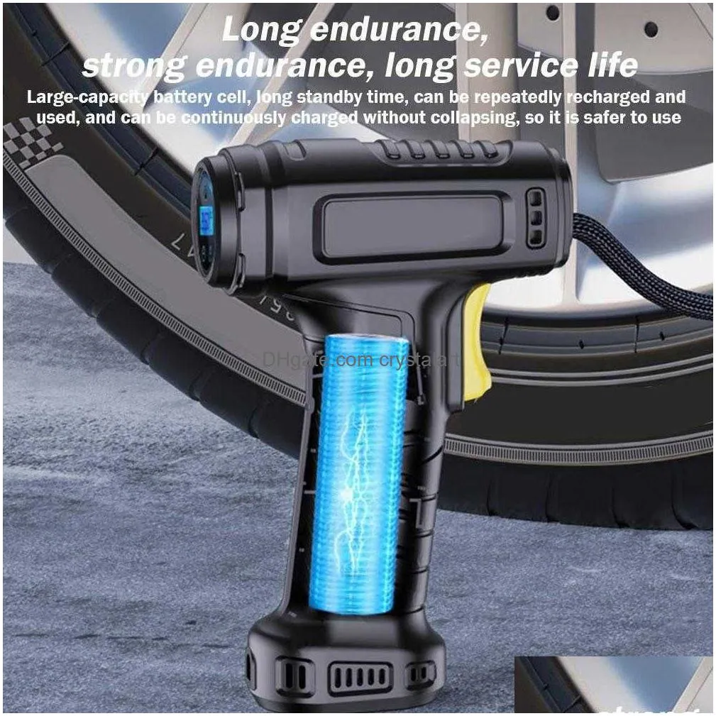 Pompe À Air De Voiture 120W, Compresseur Portable Gonflable Sans  Fil/Filaire, Gonfleur Électrique Pour Vélo, Livraison Directe Dhgus Du  12,03 €