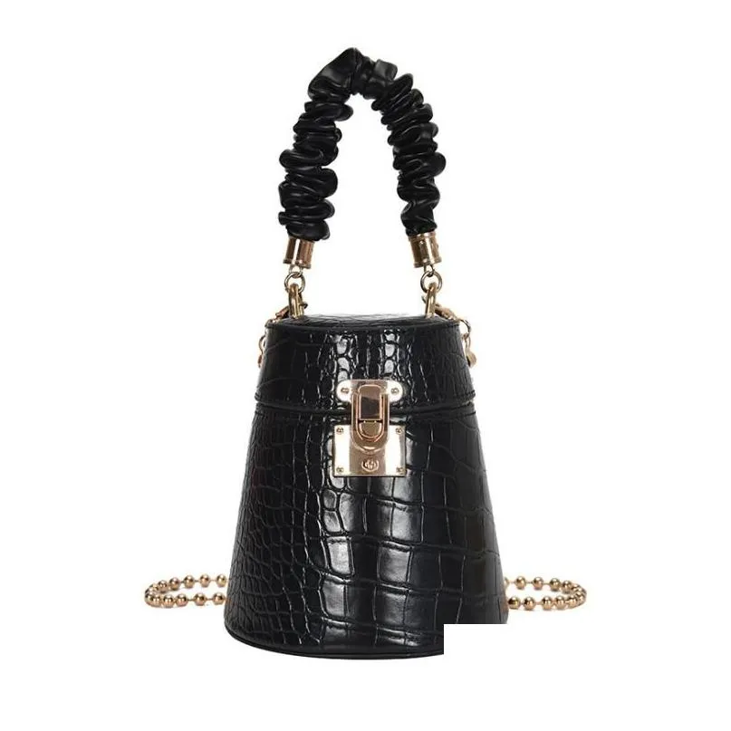 8 colors foreign style retro crocodile print small bag 2021 new fashion portable candy color mini round bags versatile chain with one shoulder slung