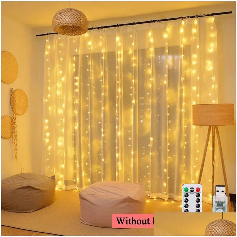  100 led curtain string light garland wedding party decorations table bachelorette birthday ramadan festoon background