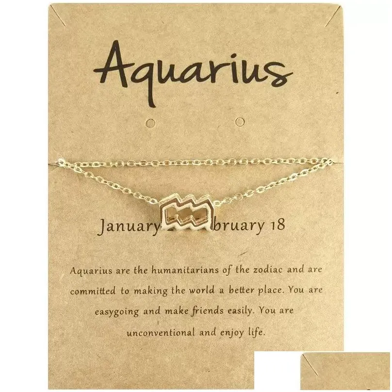 Multilayer 12 Constellation Zodiac Anklet Gold Silver Summber Beach Letter Foot Chain for Women Ladies Astrological Anklet Jewelry