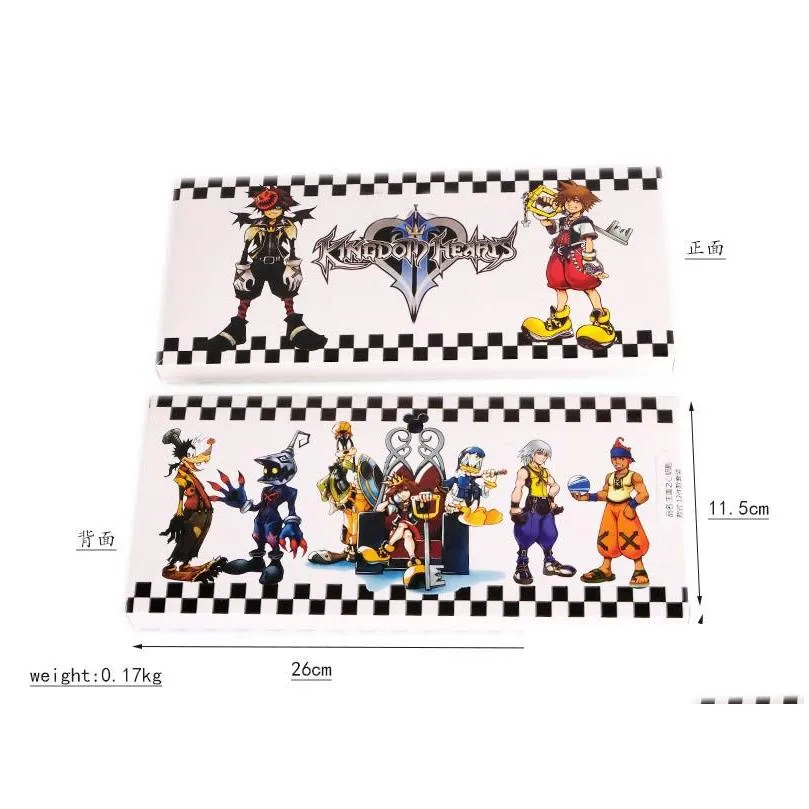 2 styles 13pcs/set kingdom hearts cosplay necklace sora keyblade keychain metal figure toy pendants key chains 