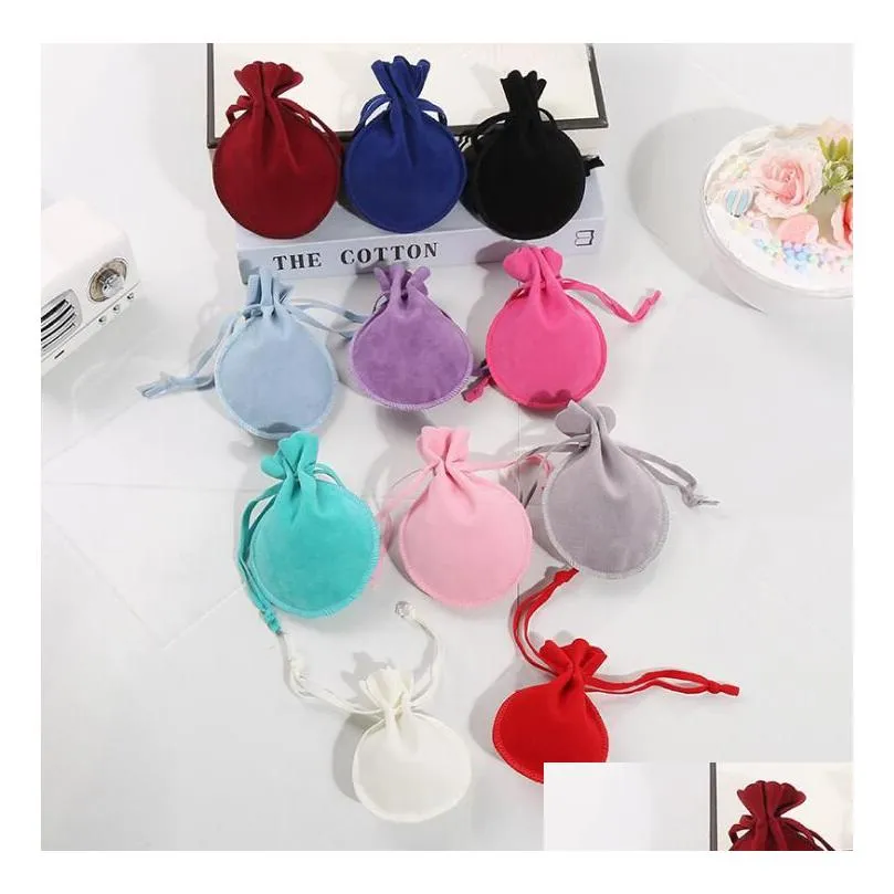 7*9cm 100 pcs rope flannelette velvet bags headphones small wedding candy packing ring bracelet jewelry gift bag has 11 colors