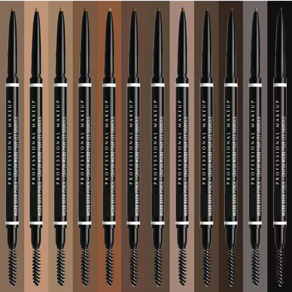 Brand Professional Makeup Micro Brow Pencil Crayon Mirco Pour Les Sourcils Taupe Chocolate Black Cool Ash Brown Eyebrow Pen 0.09g