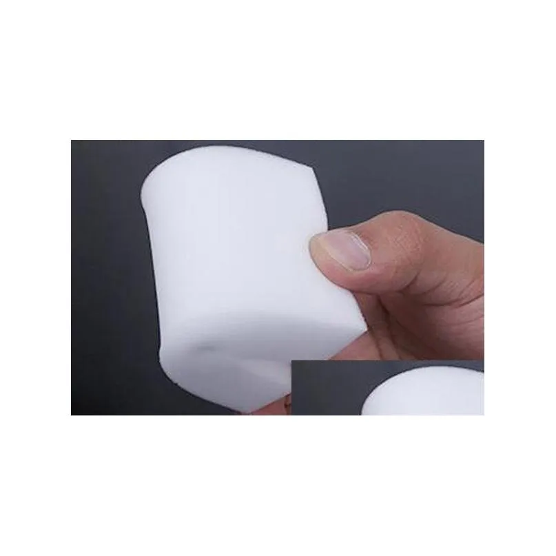 500 pcs/lot White Magic Melamine Sponge 100*60*20mm Cleaning Eraser Multi-functional Sponge Without Packing Bag Household Cleaning