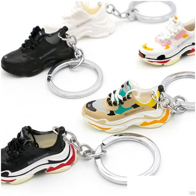 designer three-dimensional keychains sneakers keychain trendy shoes pendant creative ornament