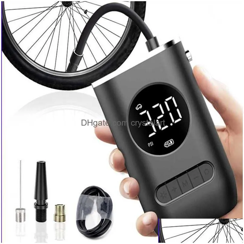 car electrical air pump mini portable wireless tire inflatable pump inflator air compressor pump for car motorcycle