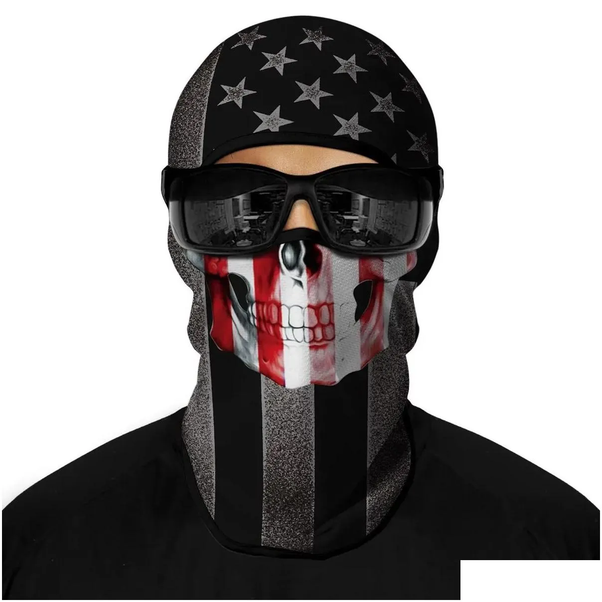 halloween party skull full face mask summer sport balaclava magic scarf outdoor ski cycling mask neck hood muffler bandana head protector