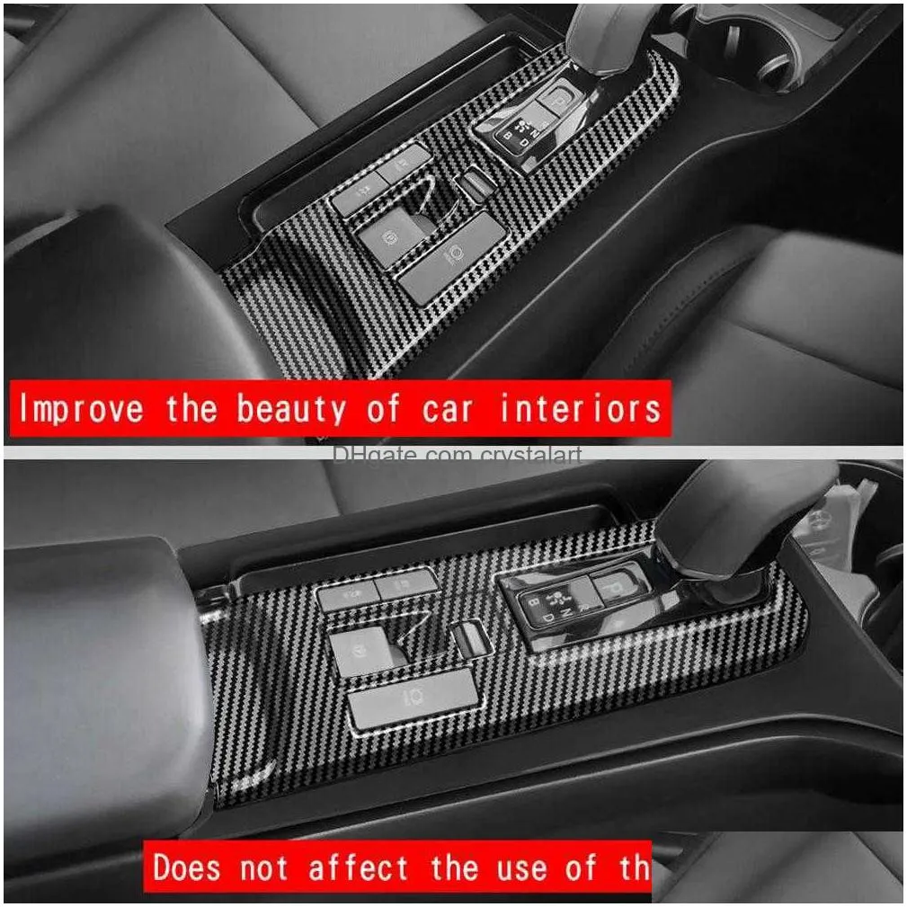 for  prius 60 series 2023 2024 abs black rear row seat center water cup holder decoration frame cover interior accessories