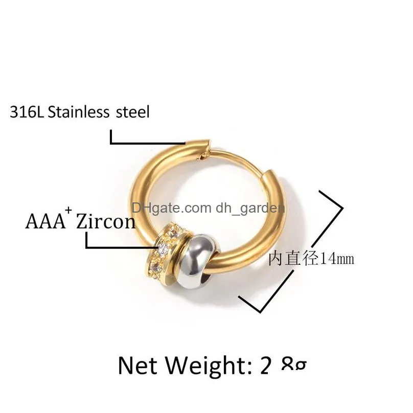 mens hip hop hoop earrings jewelry womens gold plated vintage earring with diamond