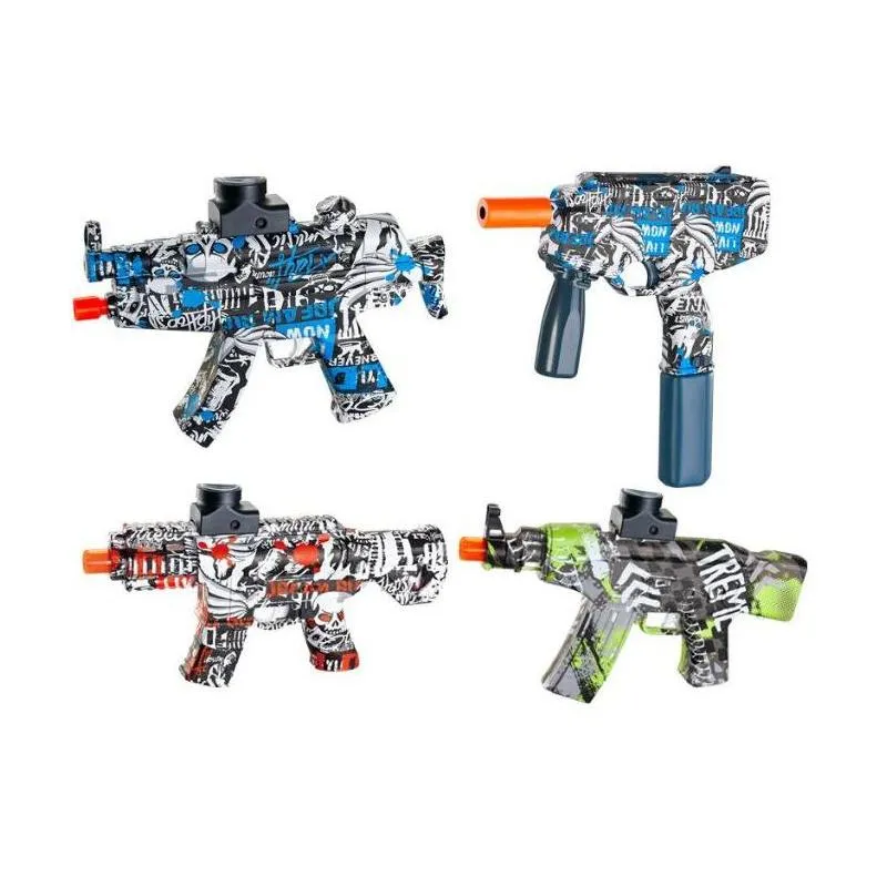 30 styles accessories mp5/9 ak47 m416 electric automatic gel ball blaster gun toys air pistol cs fighting outdoor game airsoft adult boys shooting with white