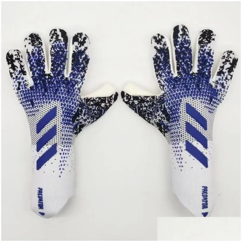 Cross-border hot selling silicone rubber waterproof anti-skid gloves latex adult childrens football goalkeeper gloves