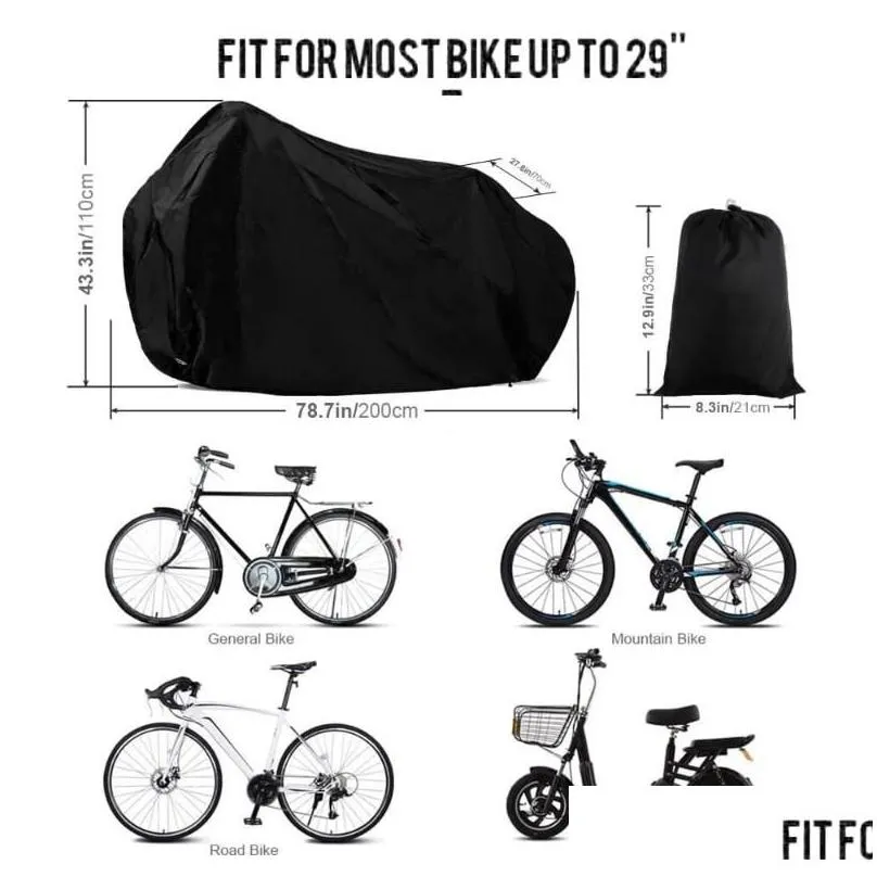 Car Covers Universal Bicycle Cover Bike Rain Waterproof Anti Dust UV Protection For Mountain Road With Lock-holes1