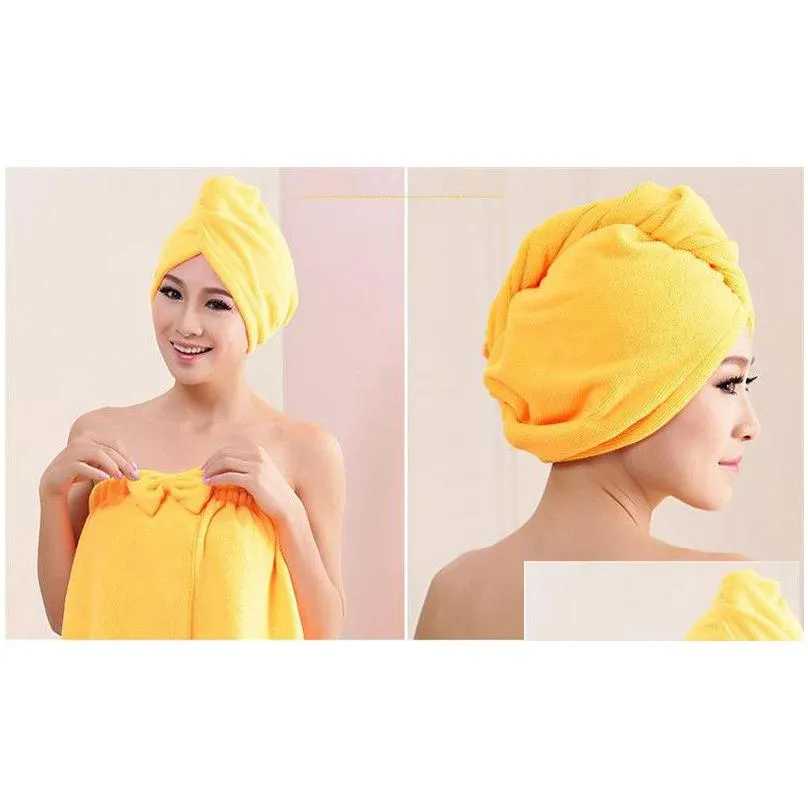 hair turban towel women super absorbent shower cap quick-drying towel microfiber hair dry bathroom hair cap cotton 60x25cm dc034