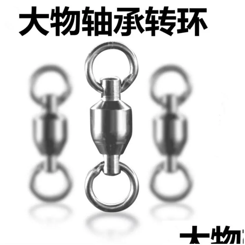 Fishing Accessories Single Melt Ring Swivel High Speed Ball Bearing Metal Stainless Steel Fishings Tackle Haircli Dhwki