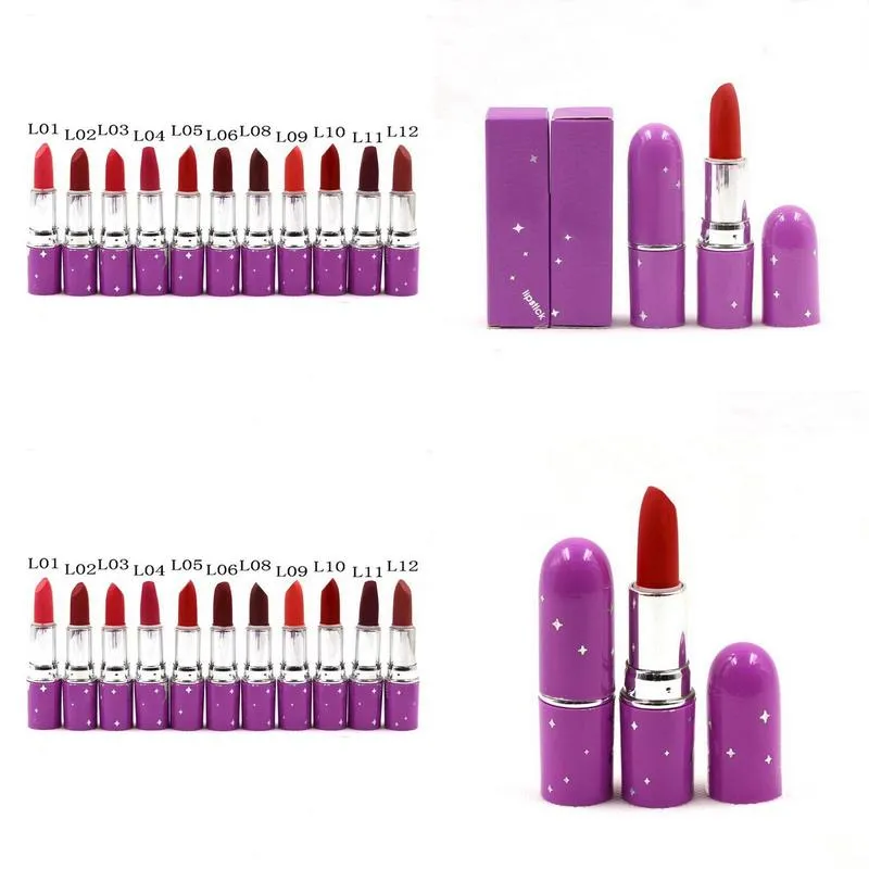 Vegan Lipstick Rouge Lip Stick Matte Great Pink Planet Easy to Wear Long-lasting Natural Makeup Purple Lipsticks