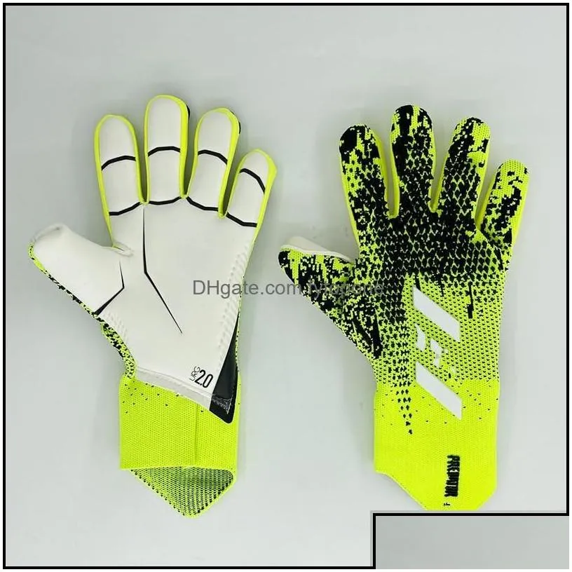 Sports Gloves 2022 Goalkeeper Gloves Finger Protection Professional Men Football Adts Kids Thicker Goalie Soccer Glove Drop Delivery