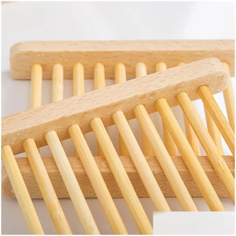 natural bamboo soap rack box container home use wooden storage holder soaps dishes eco-friendly wood craft bathroom soap tray bh0179