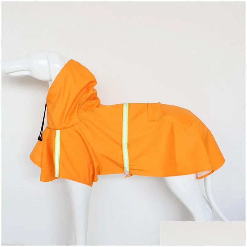 pet dog reflective waterproof raincoat apparel safe walk the dog raincoats outwears accessories clothes