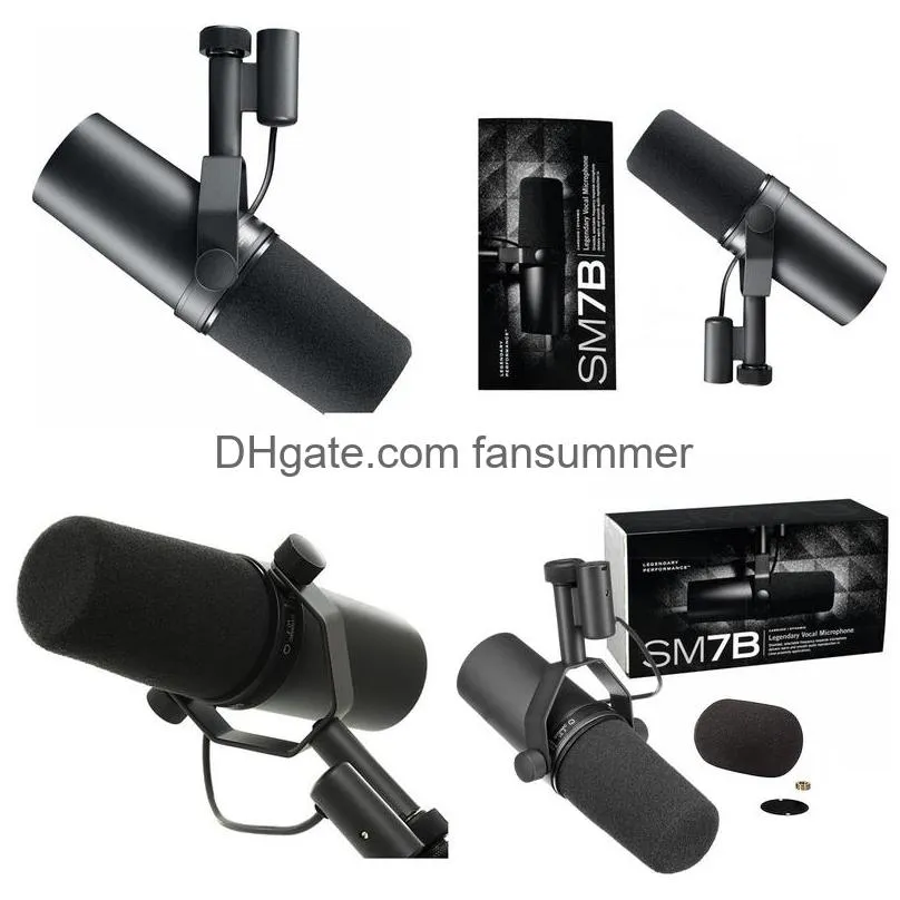 high quality cardioid dynamic microphone sm7b 7b studio selectable frequency response microphone for  live stage recording