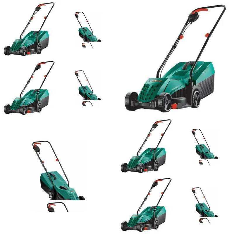Bosch Rotak 32 R 1200W Electric Rotary Lawn Mower 32cm Cut 240V 10m Cable Powerful Efficient