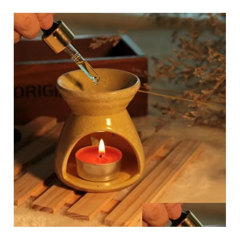 creative aromatherapy stove ceramic oil lamps hollow stars moon pattern  oil fragrance candle incense burners db534