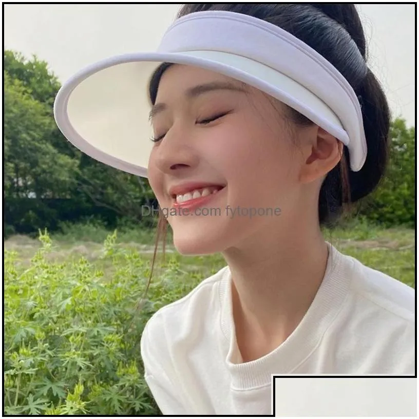 Beanies Beanies Zhao Lusi Star Same Sun Protection Hat Female Visor Cap Summer Peaked Sports Drop Delivery Outdoors Athletic Outdoor