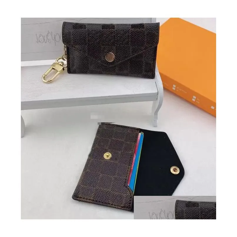 unisex designer key pouch fashion leather purse keyrings mini wallets coin credit card holder 19 colors epacket