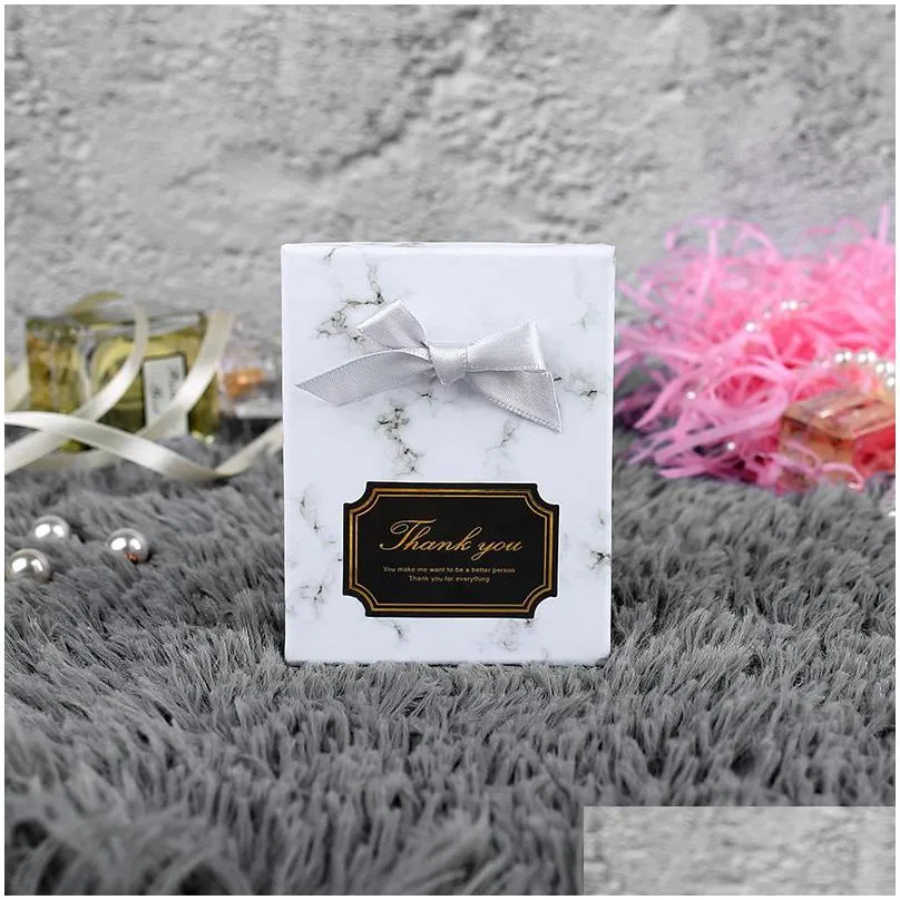 marble print gift jewelry package boxes square rectangle different size marbling kraft paper box earring ring bracelet display