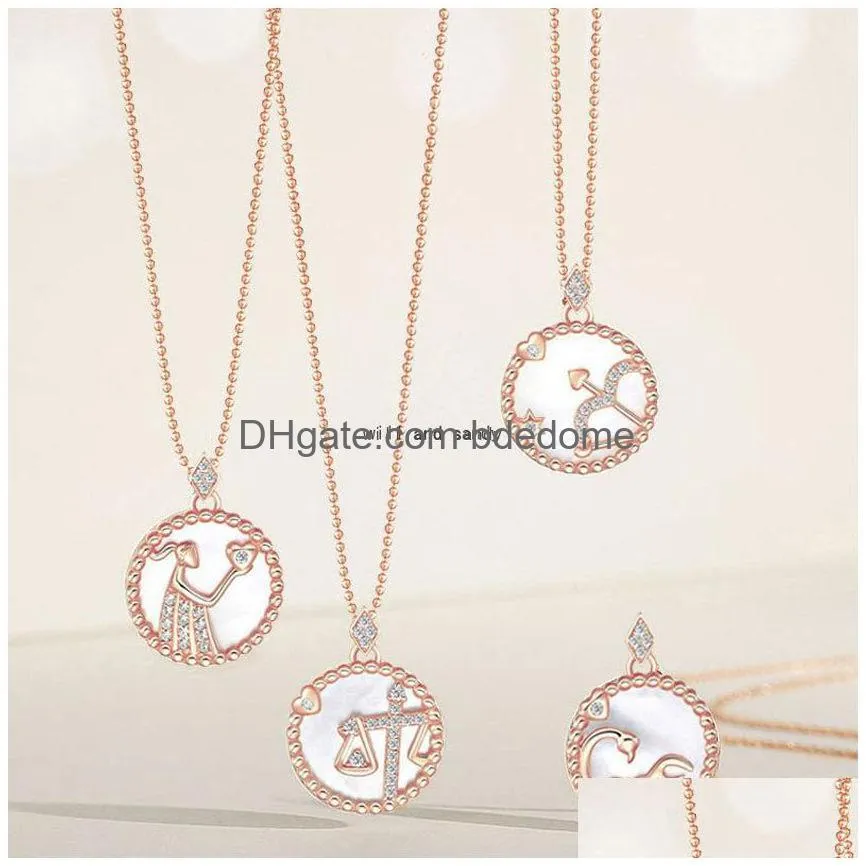 12 zodiac sign necklace horoscope libra crystal pendants charm star sign choker astrology necklaces gold chains for women girl fashion jewelry will and