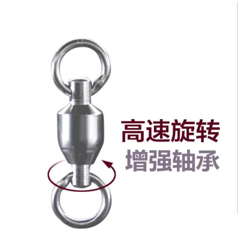 Fishing Accessories Single Melt Ring Swivel High Speed Ball Bearing Metal Stainless Steel Fishings Tackle Haircli Dhwki