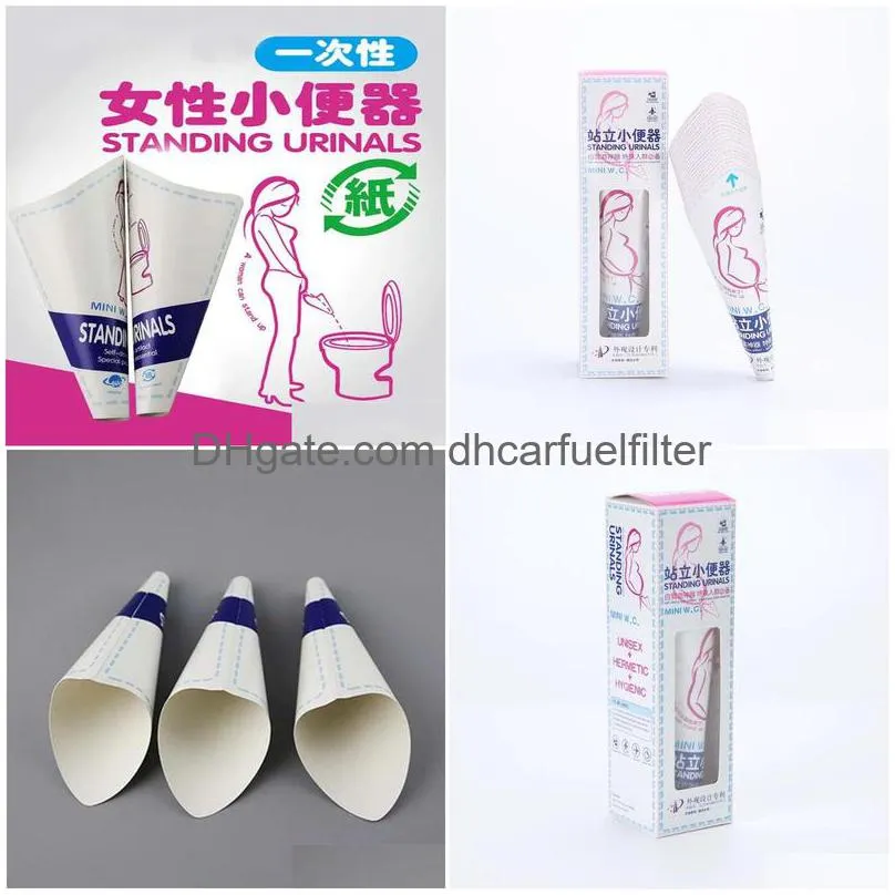 bath toilet supplies 10pcs disposable female urinal woman urinal pee standing travel flushing urinals outdoor camping paper girl