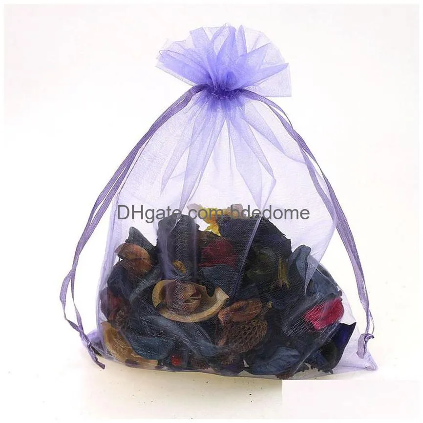 mesh organza bag jewelry gift pouch wedding party xmas candy drawstring bags package size 7x9 9x12 10x15 15x20 20x30 30x40