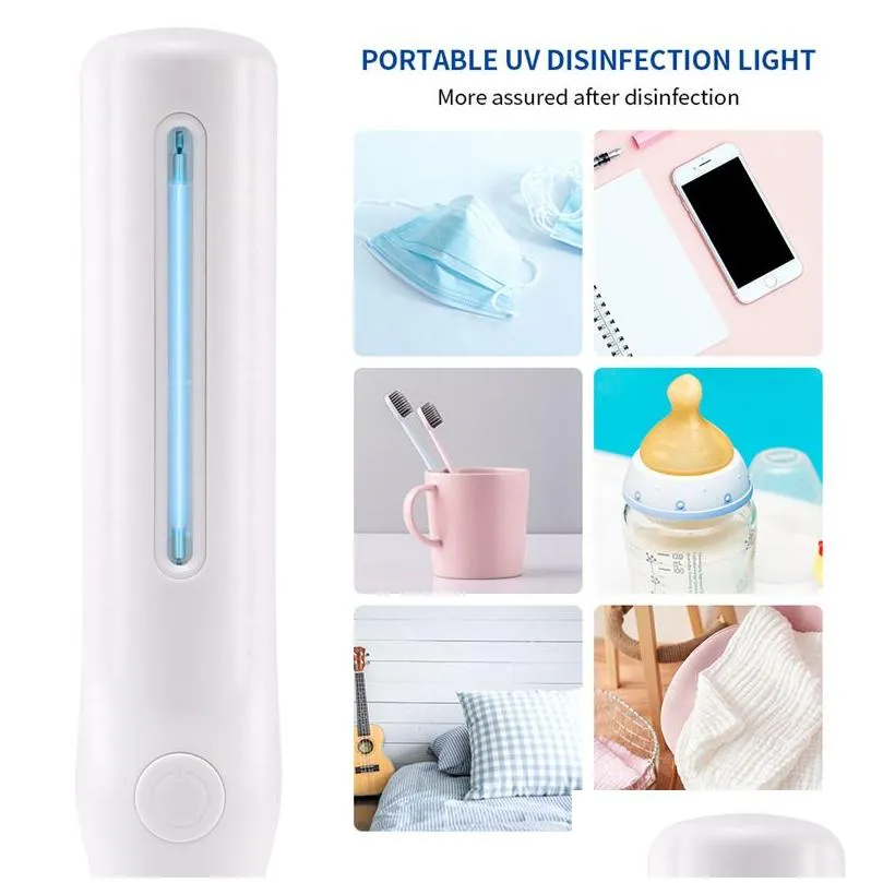 Household Ultraviolet Sterilizer Lamp Portable Travel Disinfection Stick Suitable for Disinfection of Mobile Phones Clothes Bedding