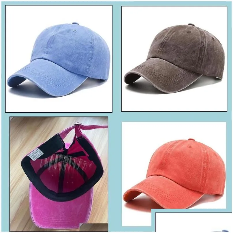 Snapbacks Pffyoutlets Baseball Cap Classic Adjustable Plain Hat Men Women Uni Drop Delivery Sports Outdoors Athletic Outdoor Accs Ca
