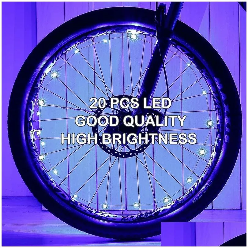 LED Bike Wheel Lights Cycling Spoke Wheel Lamp Waterproof Bright Bicycle Tire Strip Lights Cool Kids Boys Girls Bycicle Accessories,