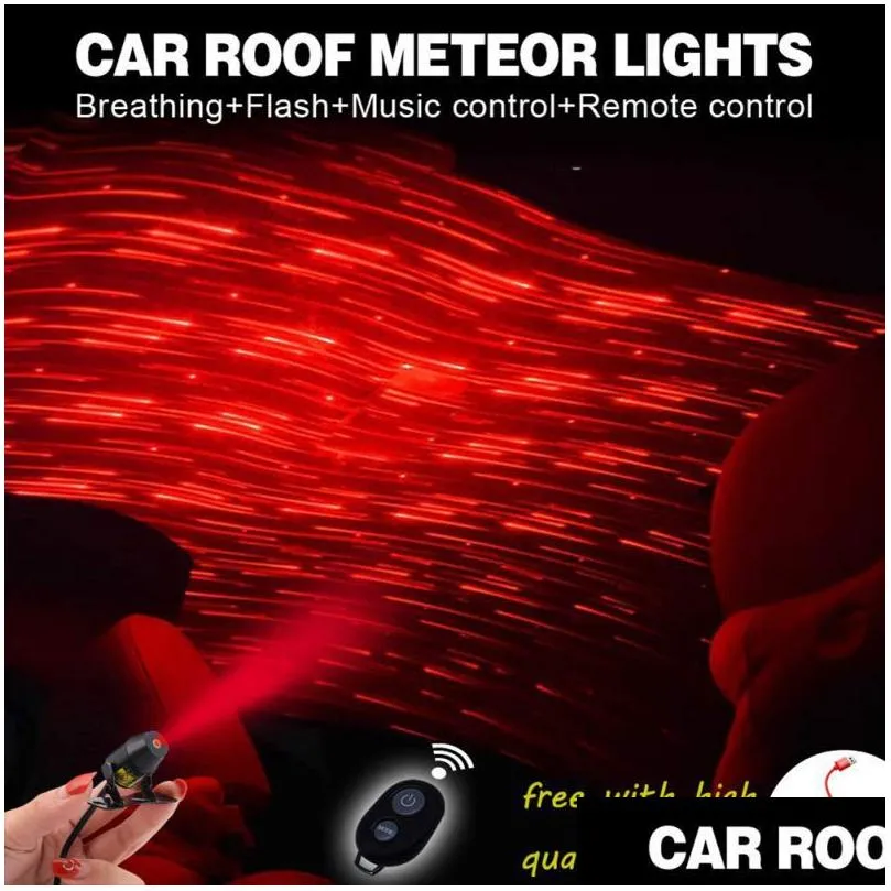 USB Mini LED Car Roof Star Night Lights Projector Light Interior Ambient Atmosphere Galaxy Lamp Decoration Light1
