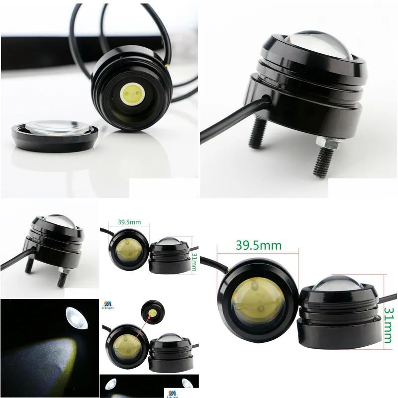 Other Lighting System YM E-Bright!4X(2pairs) 40*30mm 3W Led Car Lights  Eye Daytime Running Light DRL Lamp Fog White With Screw1