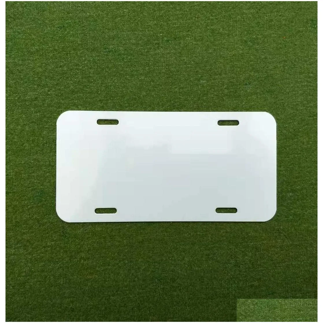 wholesale Sublimation Aluminum License Plate Blank White Aluminium Sheet DIY thermal transfer advertising plates custom logo 15*30cm