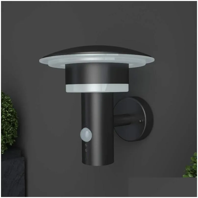 outdoor led wall lamp light with motion sensor and switch steel stainless with pir sensor a-class energyadd lamp