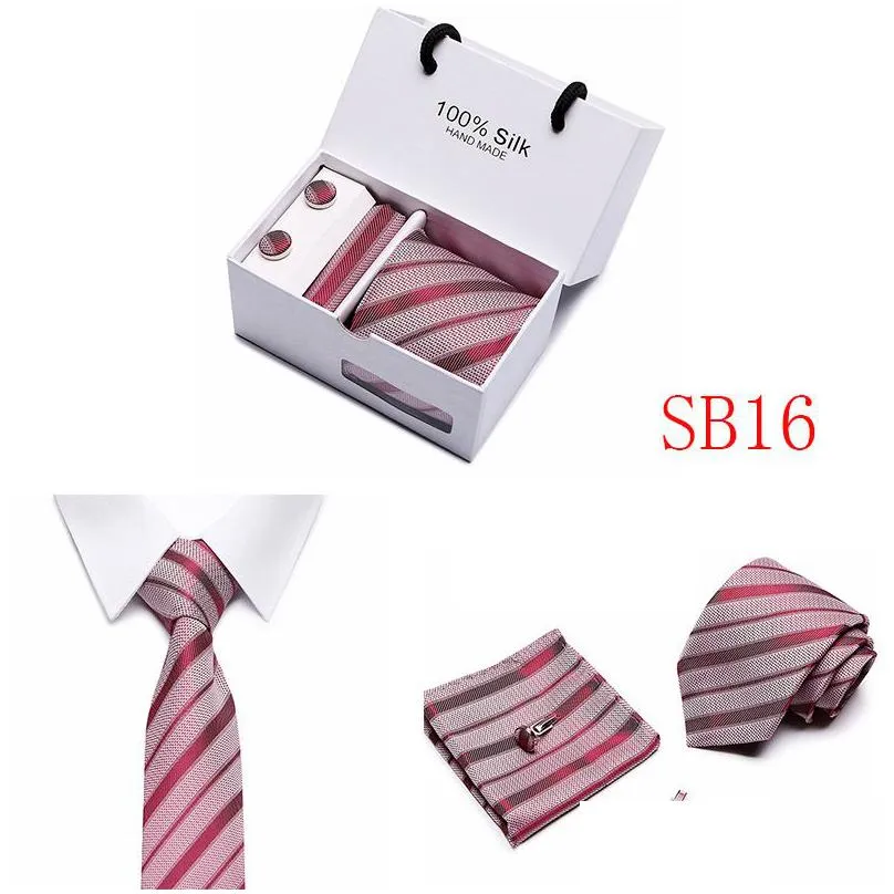 plaid mens neck tie set super long ties navy polyester jacquard knit bow wedding party 146cm * 7.5cm packed in a gift box