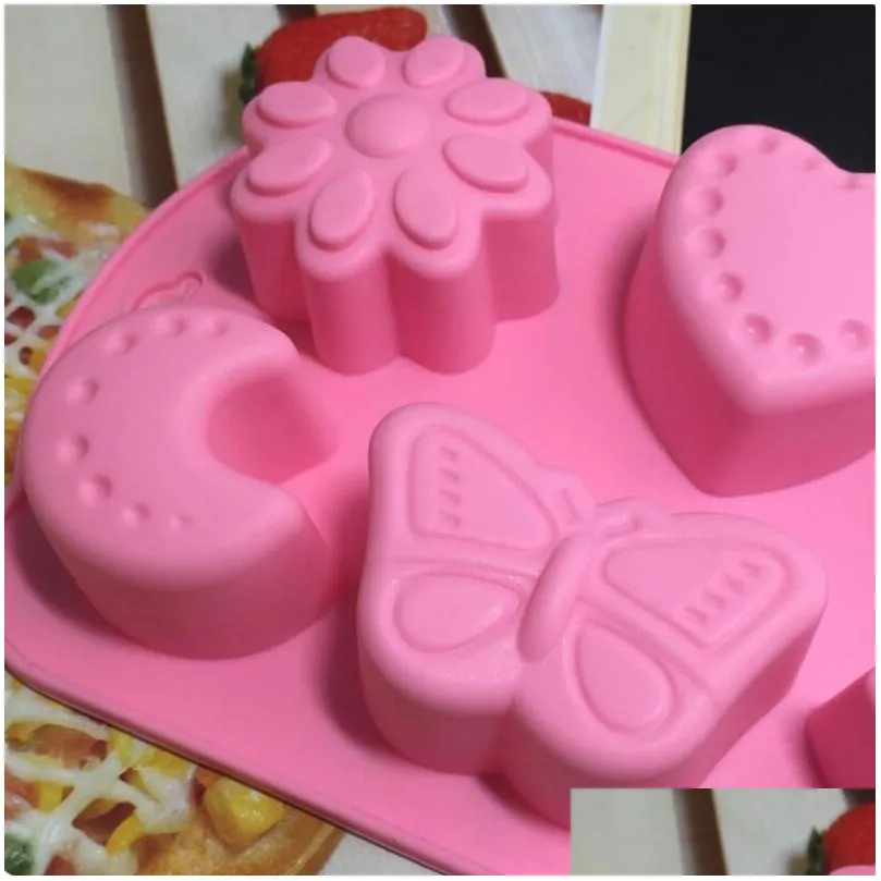 Silicone cake Baking Moulds Mold with rabbit pig insect chocolate jelly Pan Tray Silicon Muffin Cases Cupcake Nonstick Liner RH1729