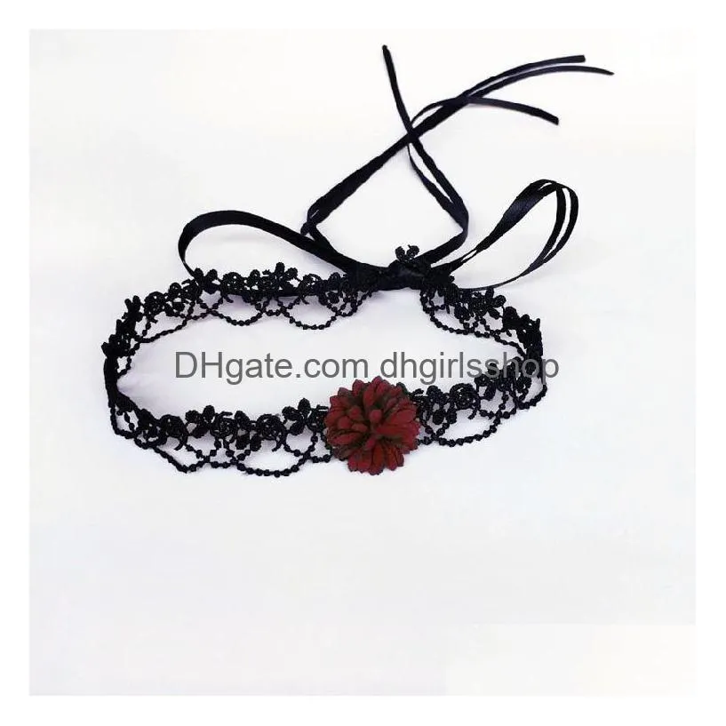playful cute girl black velvet lace butterfly choker skirt student clavicle neck chain fairy jewelry women necklace gift